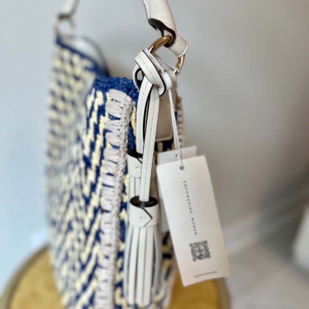 Tory Burch Thea Straw Bucket Shoulder Bag - Picture 3 of 15